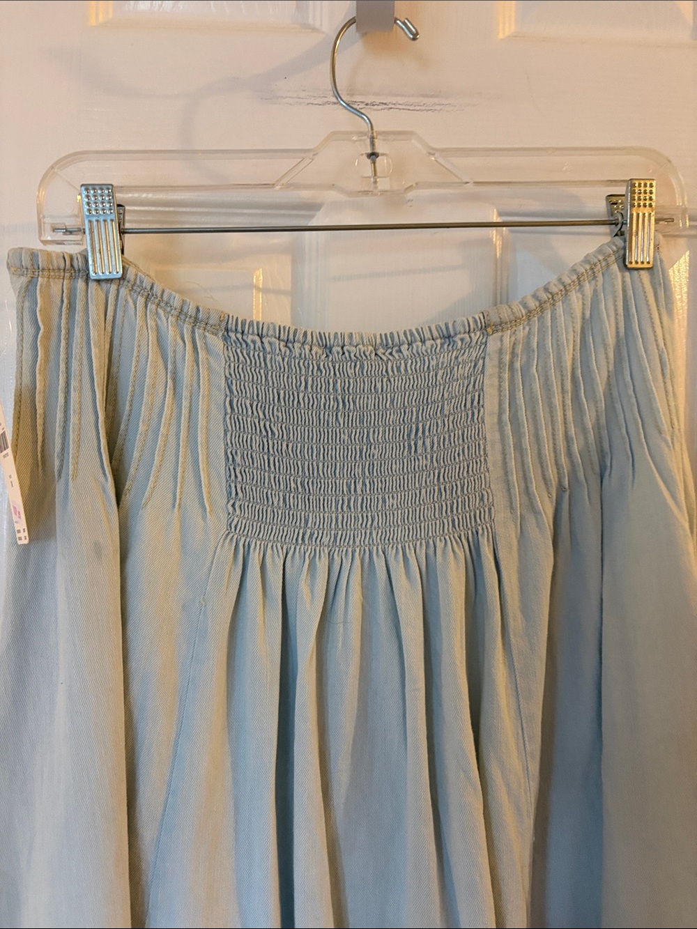Pilcro NWT Pale Blue Button-Front Maxi Skirt - Picture 9 of 11